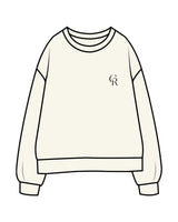 The Mens Classic Crewneck - Off White - Core Reform - Left Chest & Back Stacked - Printed - Charcoal