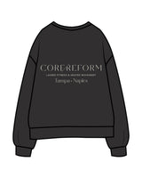The Mens Classic Crewneck - Charcoal - Core Reform - Left Chest & Back Stacked - Printed - Sage