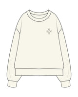 The Womens Heavyweight Crewneck - Off White - Core Reform - Left Chest - Embroidered - Iron