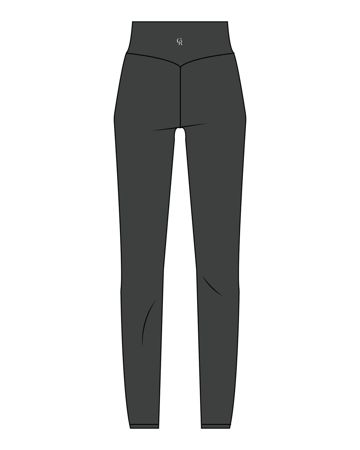 The Basic Legging - Pebble - Core Reform - Back Waistline - Printed - White