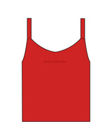 The Micro Rib Strappy Crop Tank - Red - Evolve Collective - Center Chest - Printed - Black