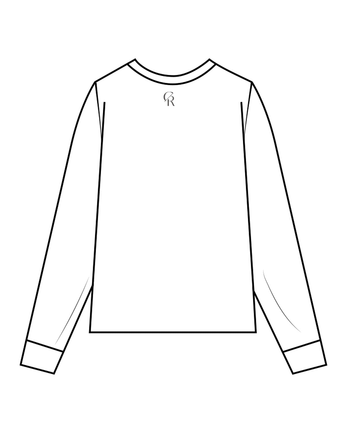 The Unisex Midweight Long Sleeve - White - Core Reform - Center Chest & Back Neckline - Printed - Pepper