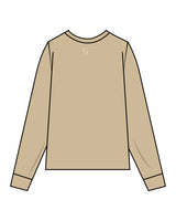The Unisex Midweight Long Sleeve - Sandstone - Core Reform - Center Chest & Back Neckline - Printed - Khaki