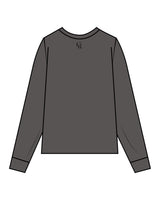 The Unisex Midweight Long Sleeve - Pepper - Core Reform - Center Chest & Back Neckline - Printed - Black