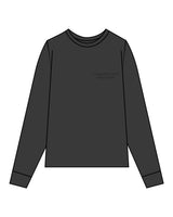 The Mens Heavyweight Long Sleeve - Washed Black - Core Reform - Left Chest Stacked - Embroidered - Black
