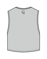 The Crop Muscle Tank - Storm - Core Reform - Center Chest & Back Neckline - Printed - Black