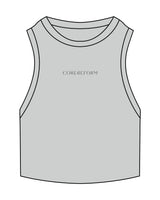 The Ribbed Crop Tank - Storm - Core Reform - Center Chest - Embroidered - Iron