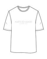 The Womens Oversized Tee - White - Core Reform - Center Chest Stacked - Printed - Storm