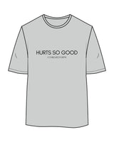 The Womens Oversized Tee - Storm - Core Reform - Center Chest "HURTS" - Printed - Black