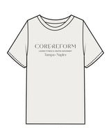 The Mens Heavyweight Tee - Washed Off White - Core Reform - Center Chest Stacked - Printed - Iron