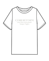 The Mens Heavyweight Tee - White - Core Reform - Center Chest Stacked - Printed - Sage