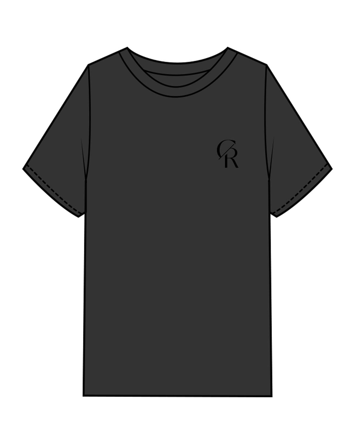 The Womens Heavyweight Tee - Washed Black - Core Reform Left Chest - Printed - Black