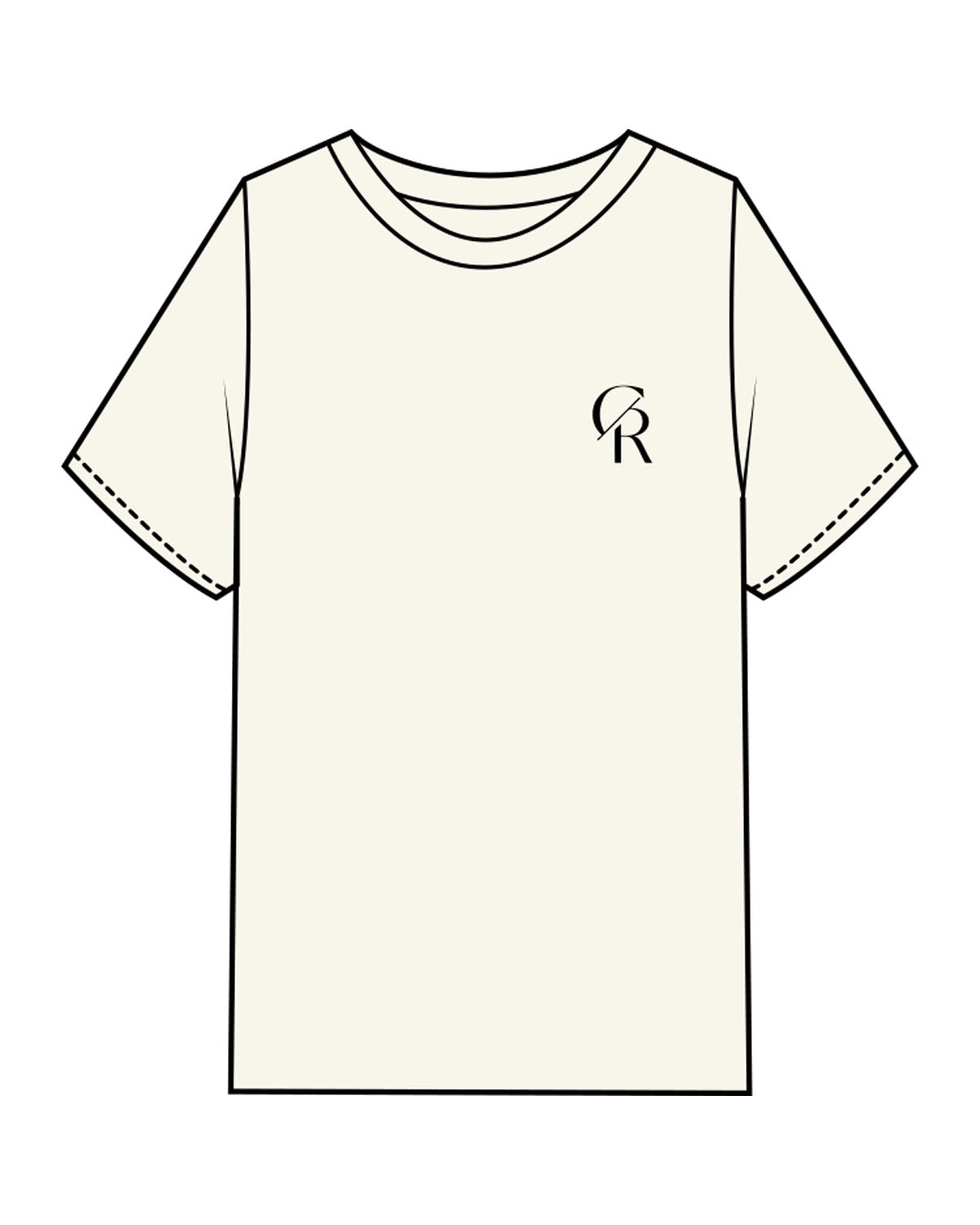 The Womens Heavyweight Tee - Off White - Core Reform - Left Chest - Printed - Black