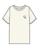 The Mens Heavyweight Tee - Off White - Core Reform - Left Chest - Printed - Black