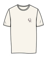 The Womens Tee - Off White - Core Reform - Left Chest & Back Stacked - Printed - Eggplant