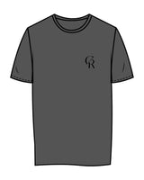 The Womens Tee - Charcoal - Core Reform - Left Chest & Back Stacked - Printed - Black