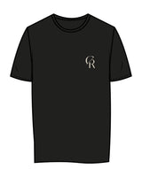 The Womens Tee - Black - Core Reform - Left Chest Stacked & Back Stacked - Printed - Ecru