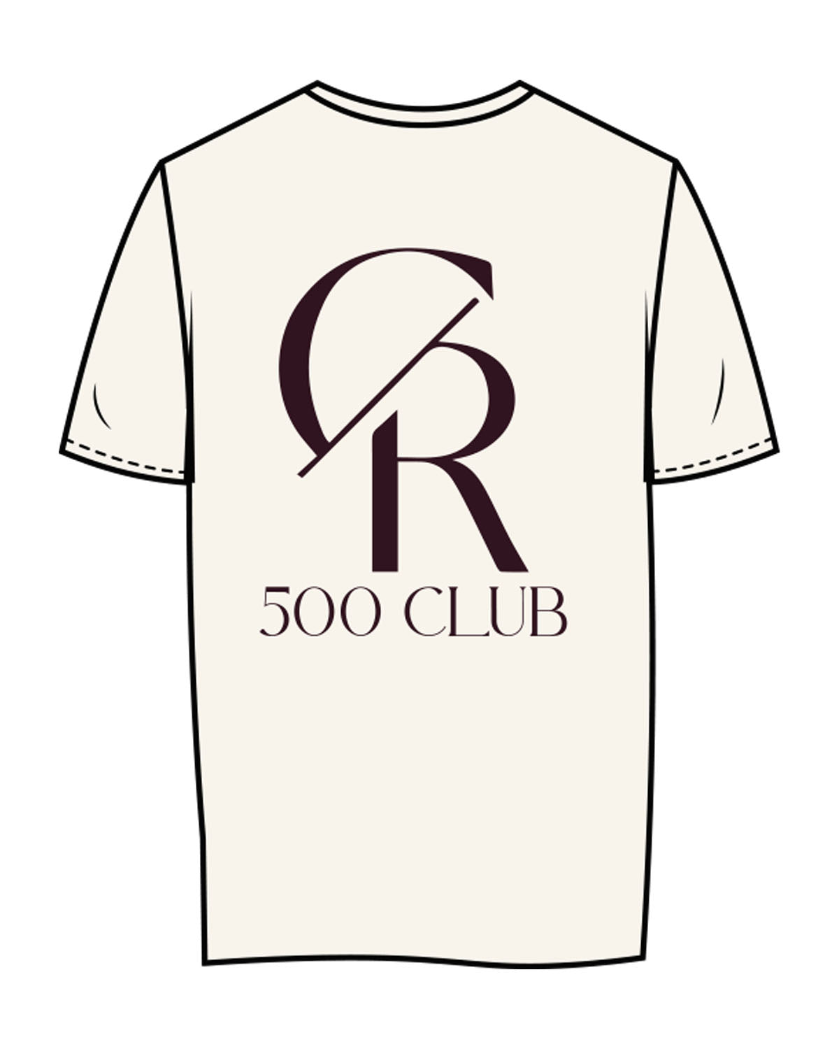 The Womens Tee - Off White - Core Reform - Center Chest & Back Stacked - Printed - Eggplant