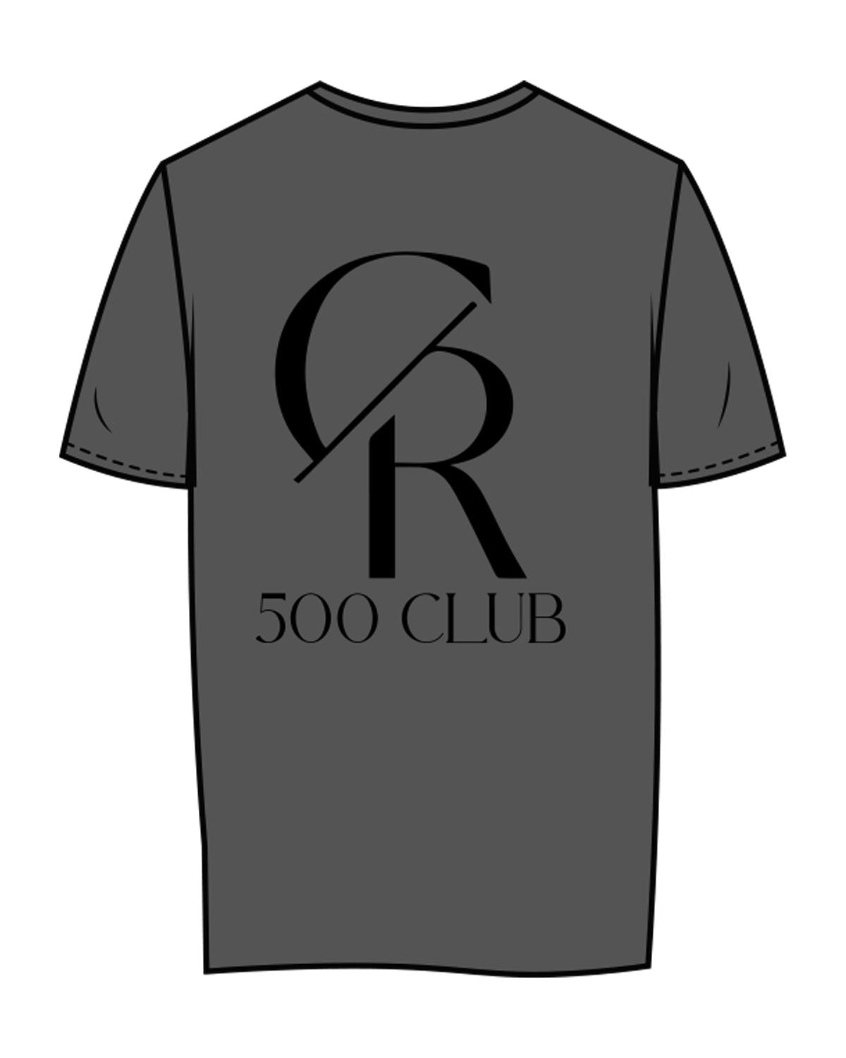 The Womens Tee - Charcoal - Core Reform - Center Chest & Back Stacked - Printed - Black
