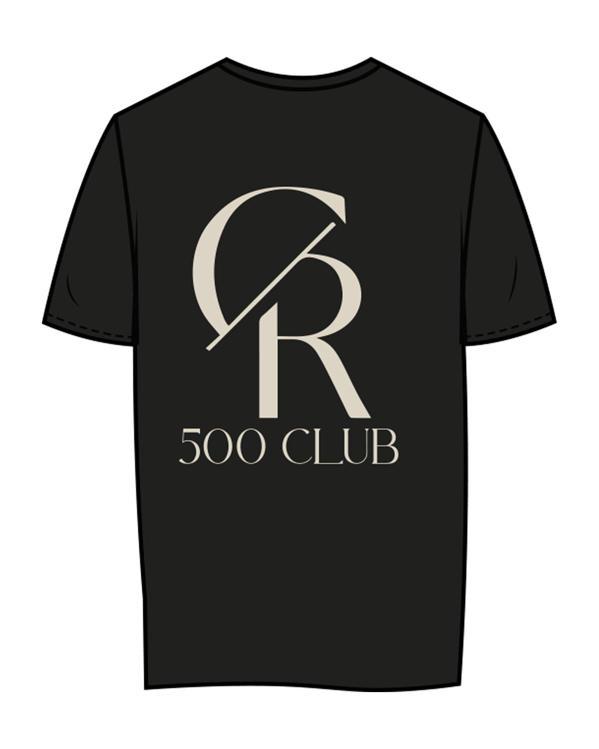 The Womens Tee - Black - Core Reform - Center Chest Stacked & Back Stacked - Printed - Ecru