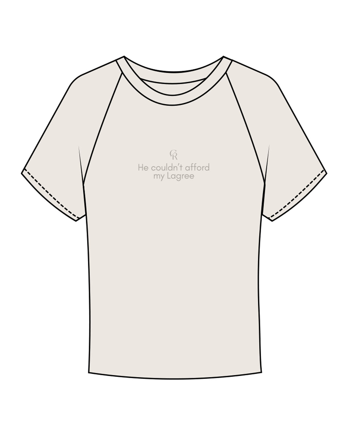 The Micro Rib Baby Tee - Natural - Core Reform - Center Chest Stacked - Printed - Sage