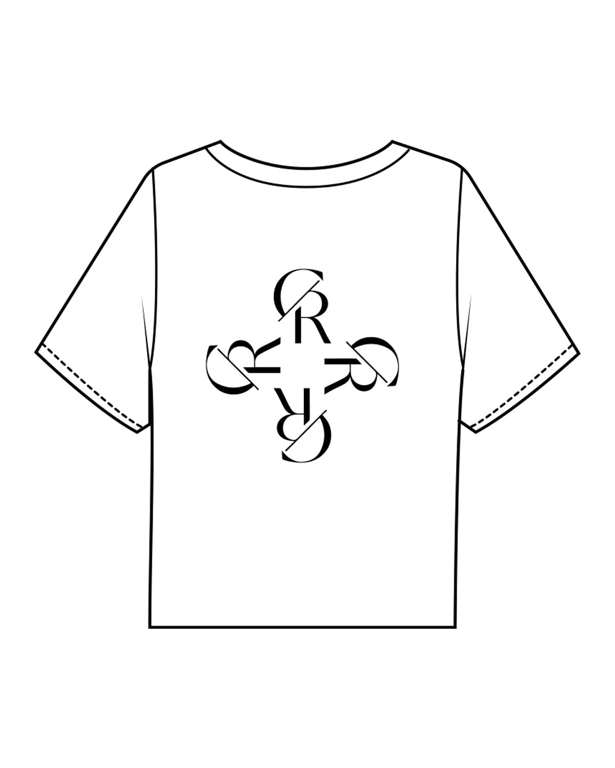 The Boxy Crop Tee - White - Core Reform - Center Chest & Center Back - Printed - Black