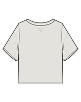 The Heavyweight Crop Tee - Washed Bone - Core Reform - Center Chest "HOT GIRLS"  & Back Neckline - Pritned - Tone on Tone
