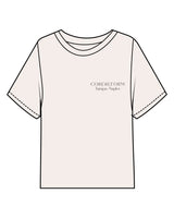 The Midweight Crop Tee - Ivory - Core Reform - Left Chest Stacked - Printed - Iron