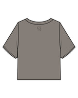 The Heavyweight Crop Tee - Washed Gray - Core Reform - Center Chest "HURTS" & Back Neckline - Printed - Tone on Tone