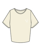 The Crop Tee - Butter - Core Reform - Left Chest - Printed - White