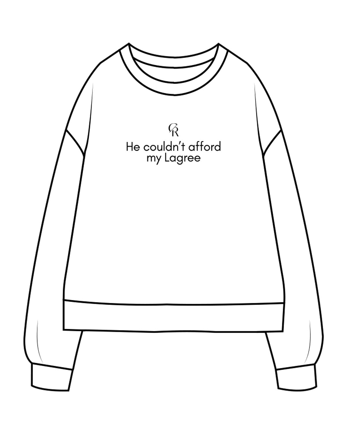 The Recycled Unisex Crewneck - White - Core Reform - Center Chest Stacked - Printed - Black