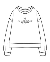 The Recycled Unisex Crewneck - White - Core Reform - Center Chest Stacked - Printed - Black