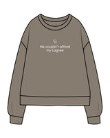 The Recycled Unisex Crewneck - Army - Core Reform - Center Chest - Printed - White