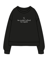 The Recycled Unisex Crewneck - Black - Core Reform - Center Chest Stacked - Printed - White