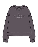 The Recycled Unisex Crewneck - Asphalt - Core Reform - Center Chest Stacked - Printed - White