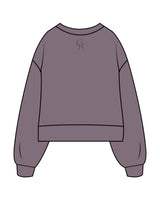 The Womens Heavyweight Crop - Mauve - Core Reform - Center Chest & Back Neckline - Printed - Tone on Tone