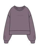 The Womens Heavyweight Crop - Mauve - Core Reform - Center Chest & Back Neckline - Printed - Tone on Tone