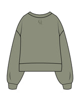 The Womens Heavyweight Crop - Cedar - Core Reform - Center Chest & Back Neckline - Printed - Tone on Tone