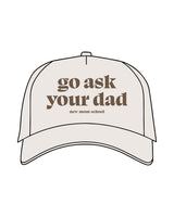 The Canvas Cap - Bone - New Mom School - Crown Stacked - Embroidered - Walnut