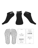 The Ankle Sock - Black - Body Restoration - Back Angkle - White - Hexagon Shape Grip - White