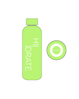 The Water Bottle - Hyper Green - Hilo House - Center Stacked & Lid Center - White