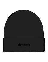 The Beanie - Black - Drench - Center Brim - Embroidered - Tone on Tone
