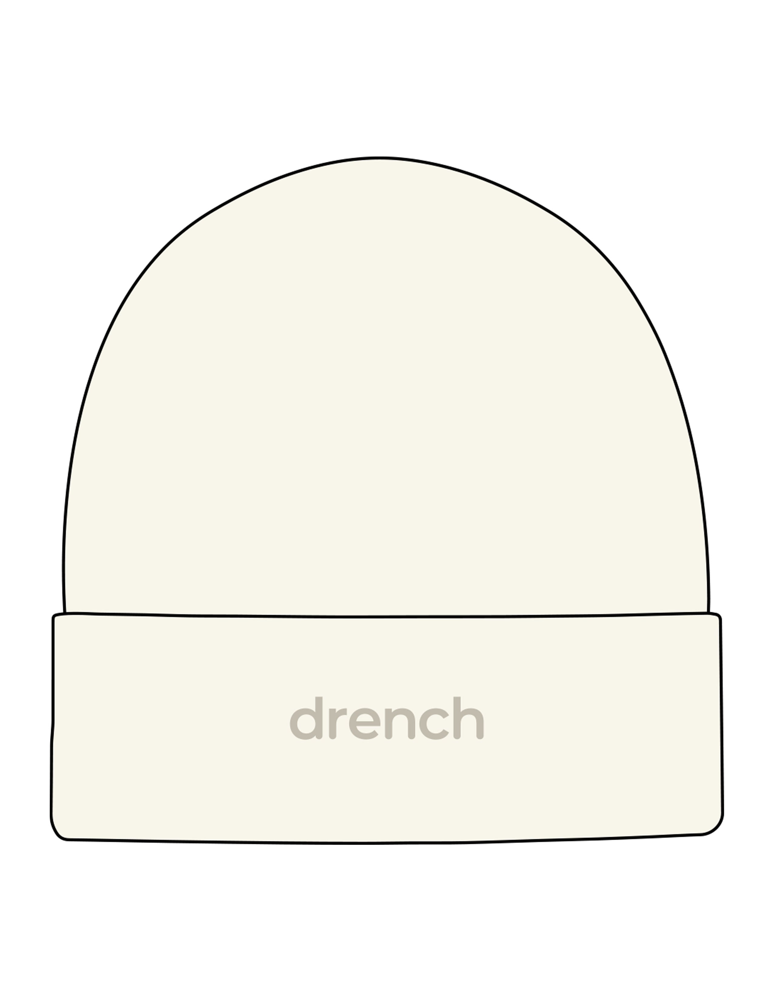 The Beanie - Off White - Drench - Center Brim - Embroidered - Tone on Tone