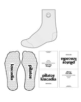The 3/4 Crew Sock - Heather - Pilates Leucadia - Embroidered - Black