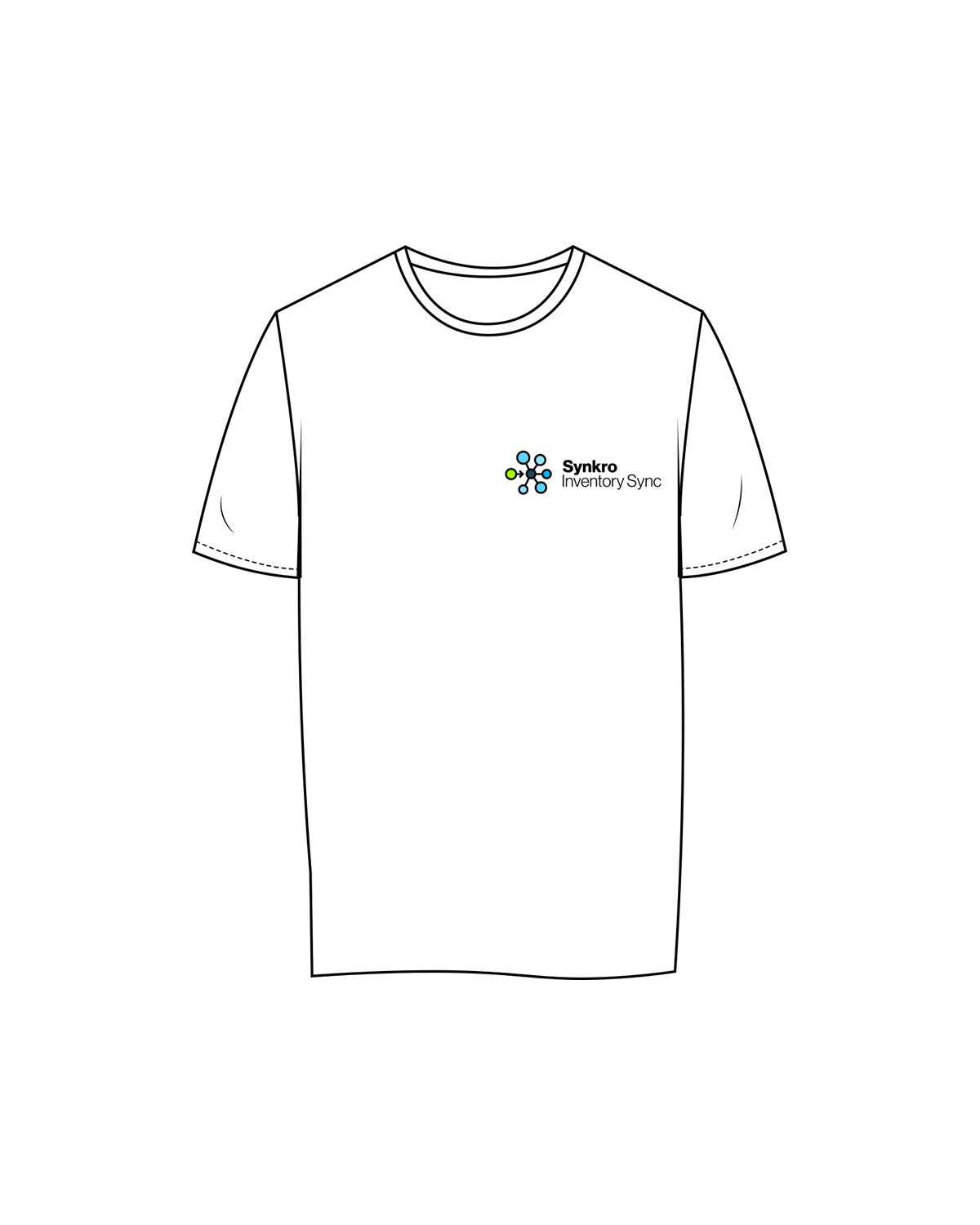 The Womens Tee - White - Synkro: Sync - Left Chest Stacked - Full Color