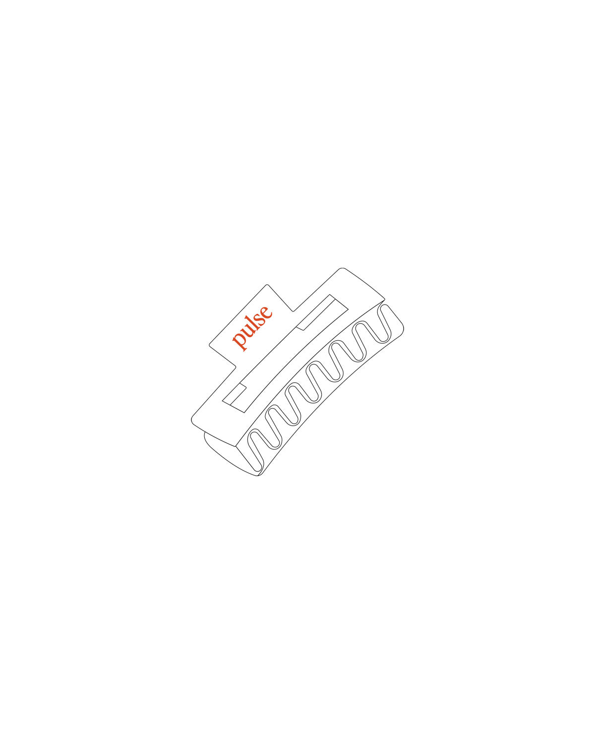 The Claw Hair Clip - Cream - Pulse Lagree Fitness - Top - Orange