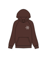 The Mens Hoodie - Chestnut - Synkro: Sync - Left Chest - Icon - White