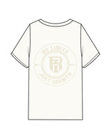 The Mens Heavyweight Tee - Off White - IR Fit - Left Chest & Back Round - Printed - Tone on Tone