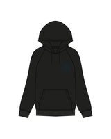 The Mens Classic Hoodie - Black - Synkro: Sync - Left Chest - Icon - Blue