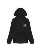 The Mens Classic Hoodie - Black - Synkro: Sync - Left Chest - Icon - White